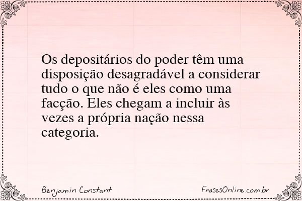 Frase de Benjamin Constant