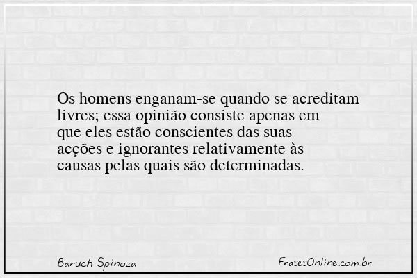 Frase de Baruch Spinoza