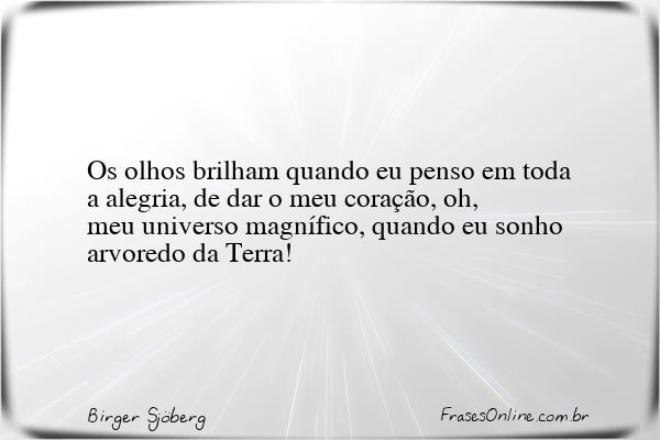Frase de Birger Sjöberg