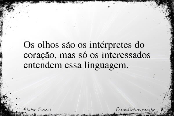 Frase de Blaise Pascal