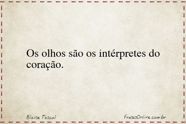 Frase de Blaise Pascal