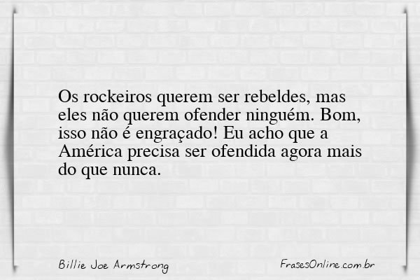 Frase de Billie Joe Armstrong