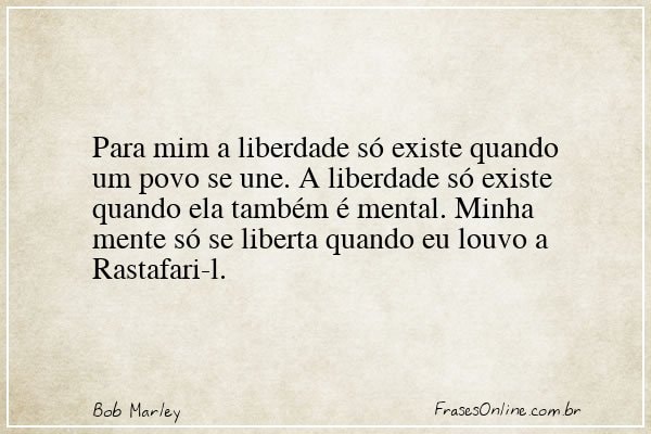 Frase de Bob Marley