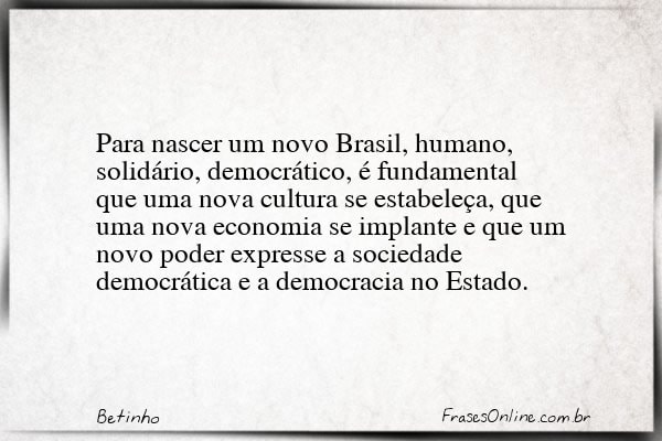 Frase de Betinho