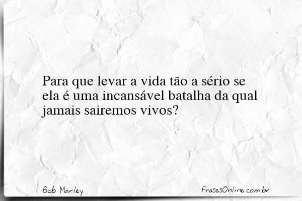 Frase de Bob Marley