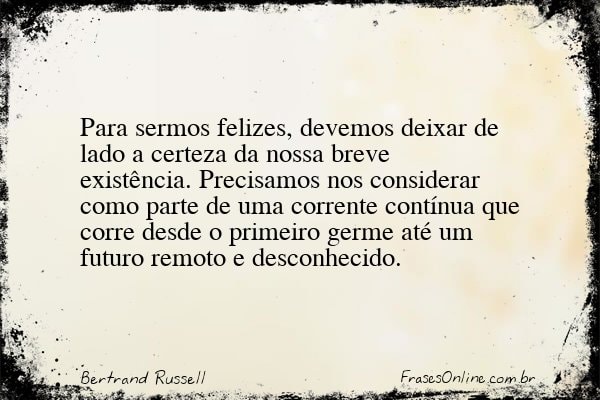 Frase de Bertrand Russell