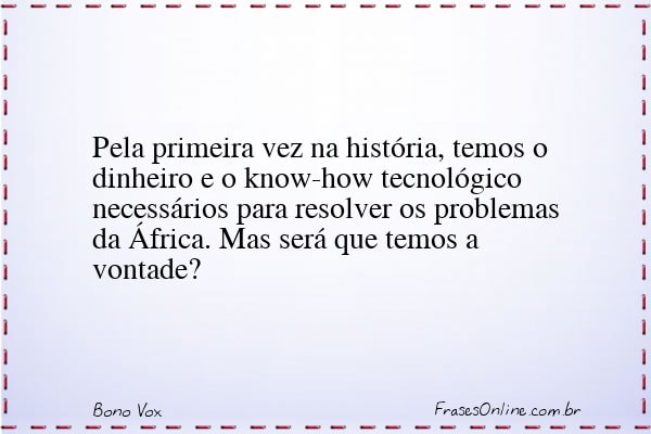 Frase de Bono Vox