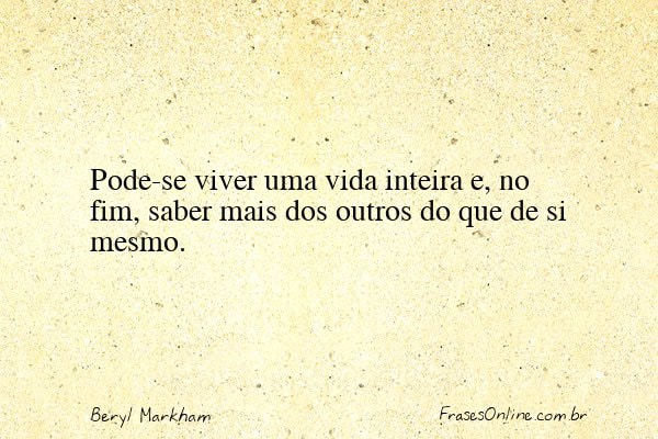 Frase de Beryl Markham