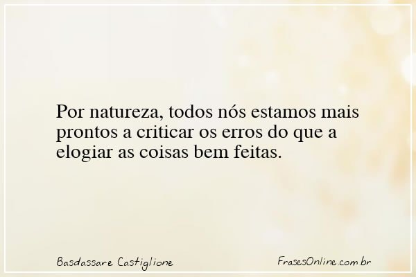 Frase de Basdassare Castiglione