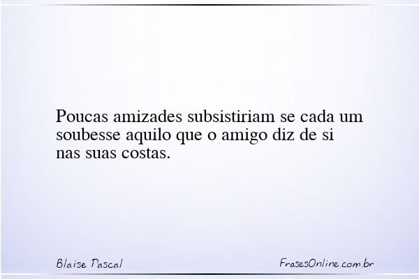Frase de Blaise Pascal