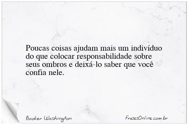Frase de Booker Washington