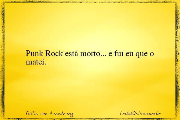 Frase de Billie Joe Armstrong