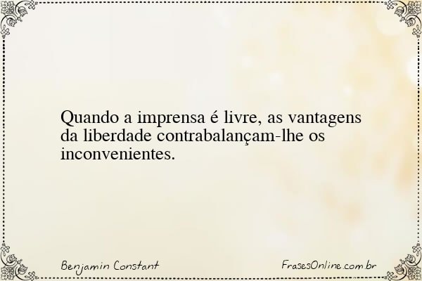 Frase de Benjamin Constant