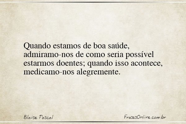 Frase de Blaise Pascal