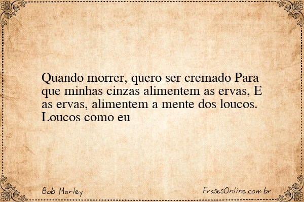 Frase de Bob Marley