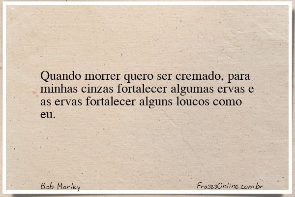 Frase de Bob Marley