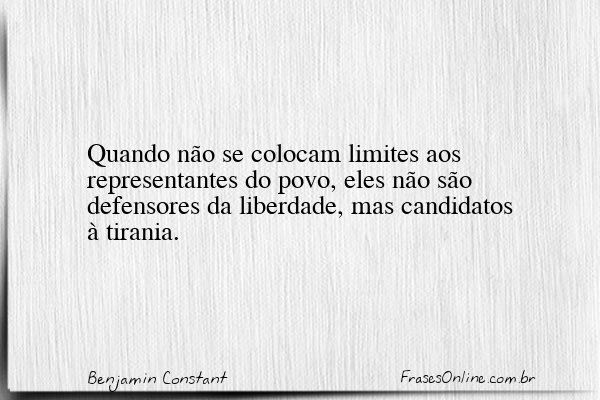 Frase de Benjamin Constant