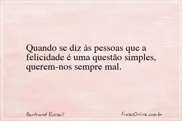 Frase de Bertrand Russell