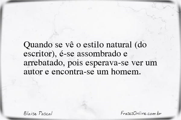 Frase de Blaise Pascal