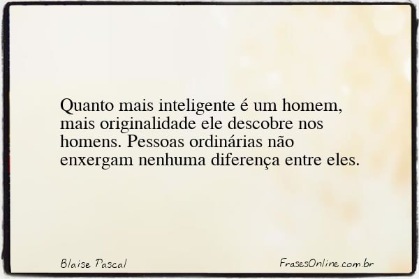 Frase de Blaise Pascal