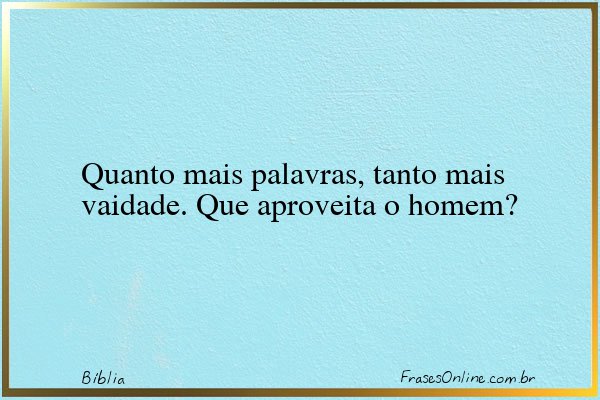 Frase de Bíblia