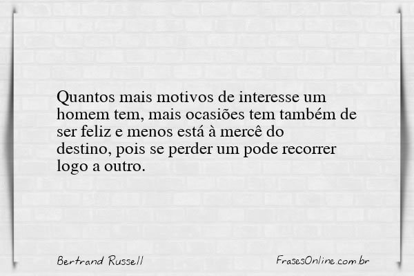 Frase de Bertrand Russell
