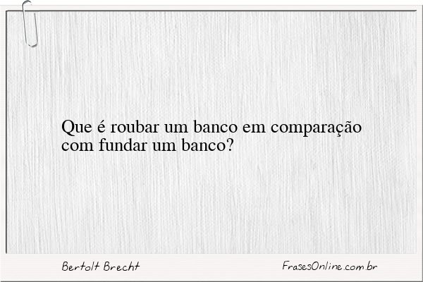 Frase de Bertolt Brecht
