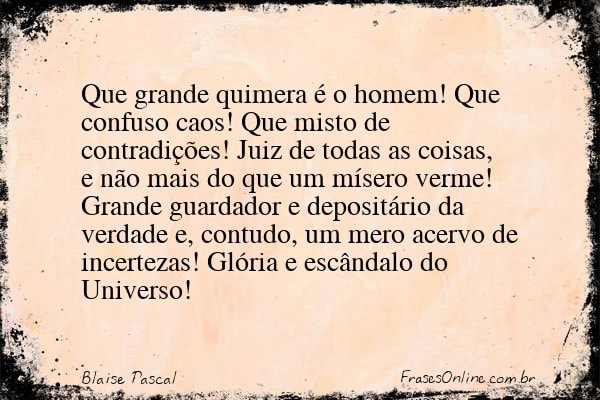 Frase de Blaise Pascal