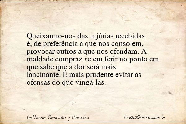 Frase de Baltasar Gracián y Morales