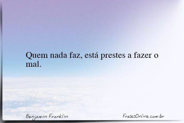 Frase de Benjamin Franklin