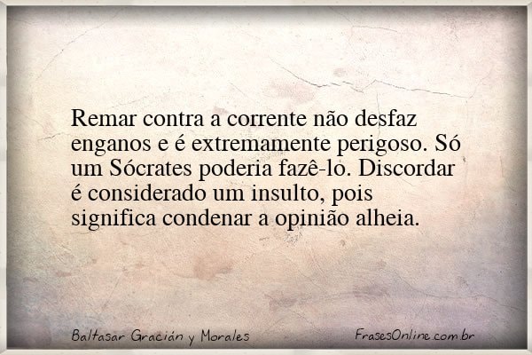 Frase de Baltasar Gracián y Morales