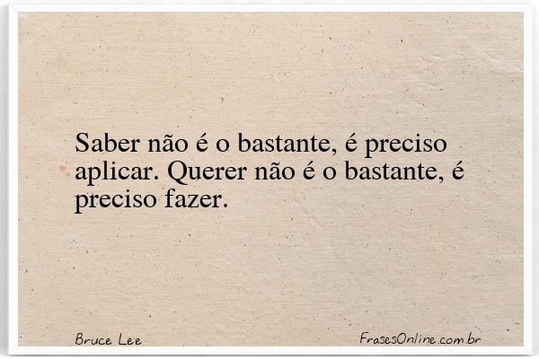 Frase de Bruce Lee