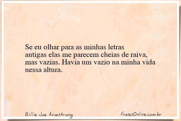 Frase de Billie Joe Armstrong