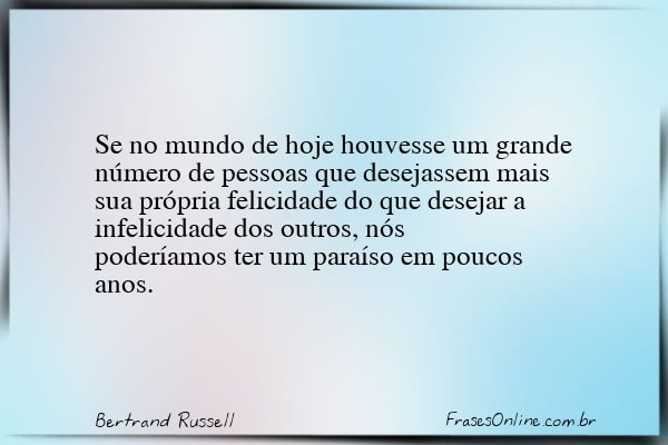 Frase de Bertrand Russell