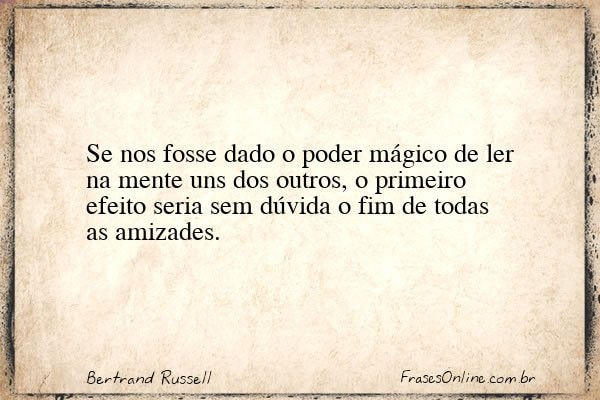 Frase de Bertrand Russell