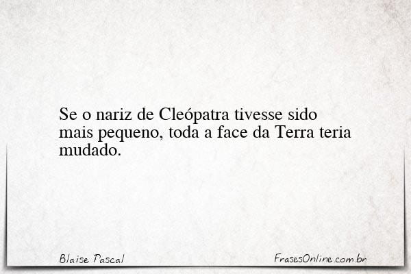 Frase de Blaise Pascal