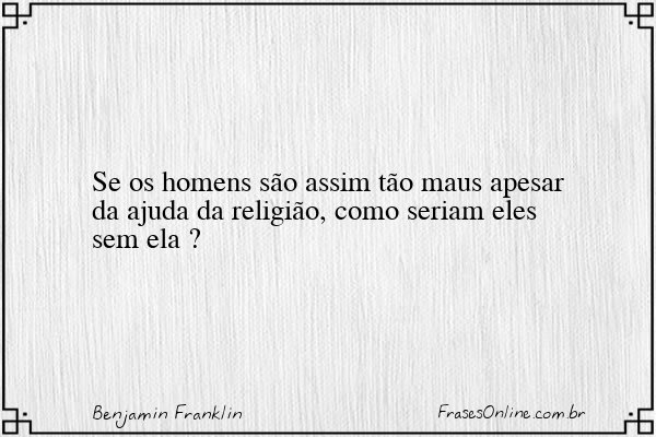 Frase de Benjamin Franklin
