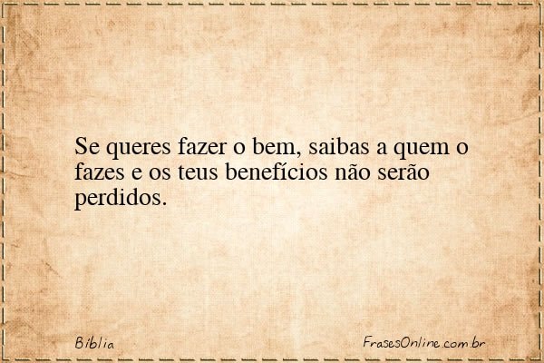 Frase de Bíblia