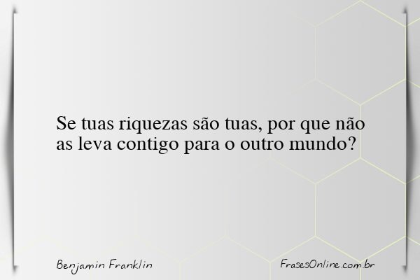 Frase de Benjamin Franklin