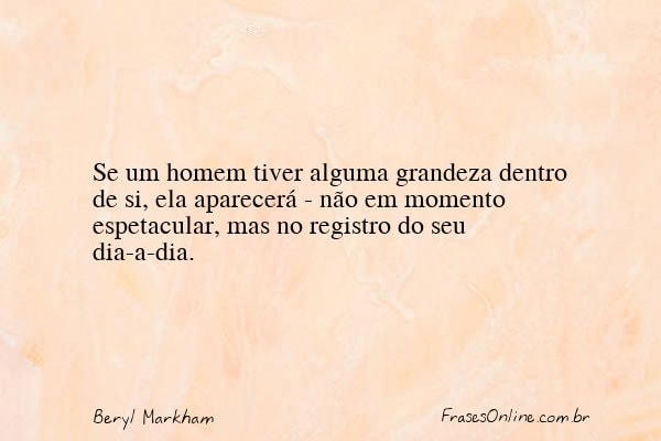 Frase de Beryl Markham