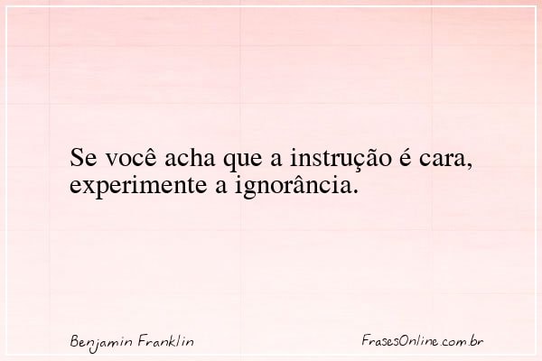 Frase de Benjamin Franklin