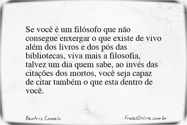 Frase de Beatriz Camelo