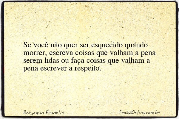 Frase de Benjamin Franklin