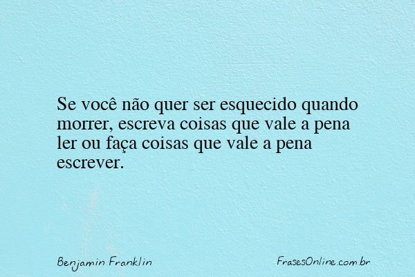 Frase de Benjamin Franklin