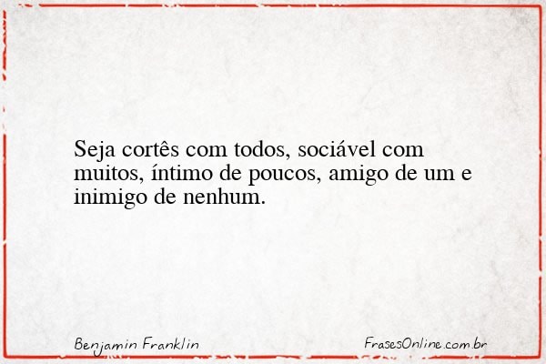 Frase de Benjamin Franklin