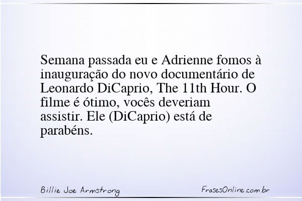 Frase de Billie Joe Armstrong