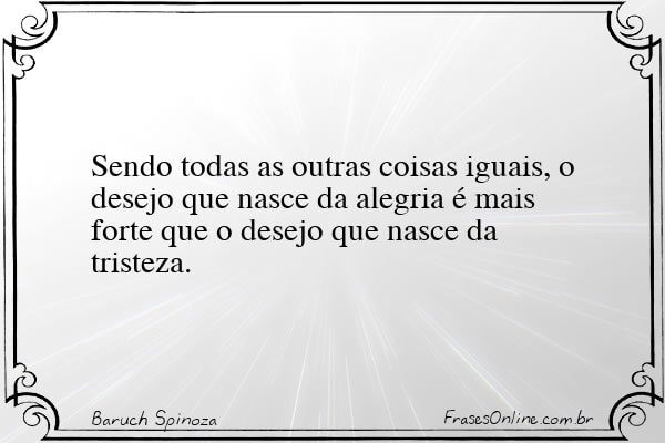 Frase de Baruch Spinoza