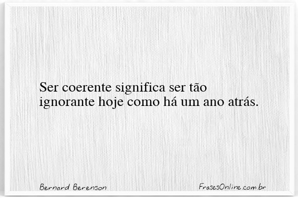 Frase de Bernard Berenson