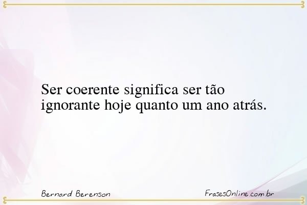 Frase de Bernard Berenson