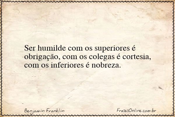 Frase de Benjamin Franklin